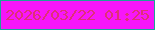 文字の大きさ：5、枠の色：1da396、背景の色：f716f9、文字の色：e03077 無料ブログパーツのブログ時計