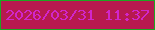 文字の大きさ：5、枠の色：1da621、背景の色：b7194f、文字の色：d126ca 無料ブログパーツのブログ時計