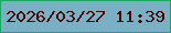 文字の大きさ：2、枠の色：1da661、背景の色：7ab0c4、文字の色：4d0805 無料ブログパーツのブログ時計