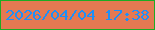 文字の大きさ：2、枠の色：1dab23、背景の色：e47952、文字の色：1e8ff8 無料ブログパーツのブログ時計