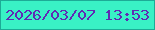 文字の大きさ：2、枠の色：1dab96、背景の色：39f1c5、文字の色：602ab4 無料ブログパーツのブログ時計
