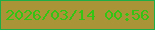 文字の大きさ：2、枠の色：1dae47、背景の色：a99438、文字の色：34c514 無料ブログパーツのブログ時計