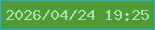文字の大きさ：1、枠の色：1daef5、背景の色：519b35、文字の色：a1e4af 無料ブログパーツのブログ時計
