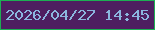 文字の大きさ：3、枠の色：1daf53、背景の色：4e1f60、文字の色：8bb6df 無料ブログパーツのブログ時計