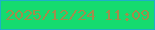 文字の大きさ：3、枠の色：1db0c8、背景の色：15db6f、文字の色：a18c4c 無料ブログパーツのブログ時計