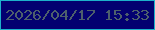 文字の大きさ：3、枠の色：1db2ca、背景の色：030170、文字の色：4d5f6c 無料ブログパーツのブログ時計