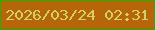 文字の大きさ：3、枠の色：1db303、背景の色：b66509、文字の色：d1d16a 無料ブログパーツのブログ時計