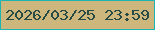 文字の大きさ：5、枠の色：1db4b3、背景の色：ceb77c、文字の色：284a45 無料ブログパーツのブログ時計