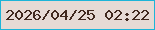 文字の大きさ：3、枠の色：1db4d8、背景の色：e6dad5、文字の色：41291f 無料ブログパーツのブログ時計