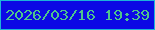 文字の大きさ：4、枠の色：1db4d9、背景の色：0c09e5、文字の色：4ec48c 無料ブログパーツのブログ時計