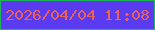 文字の大きさ：1、枠の色：1db555、背景の色：5a3bf0、文字の色：ea6159 無料ブログパーツのブログ時計
