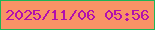 文字の大きさ：1、枠の色：1db557、背景の色：f99366、文字の色：b30fad 無料ブログパーツのブログ時計