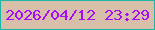 文字の大きさ：5、枠の色：1db5a5、背景の色：d7bfaa、文字の色：a50df7 無料ブログパーツのブログ時計