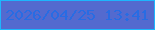文字の大きさ：2、枠の色：1db6fd、背景の色：536acf、文字の色：286ce3 無料ブログパーツのブログ時計