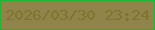 文字の大きさ：5、枠の色：1db734、背景の色：90844a、文字の色：7f732e 無料ブログパーツのブログ時計