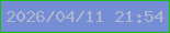 文字の大きさ：1、枠の色：1dba16、背景の色：748dd5、文字の色：aeb5cf 無料ブログパーツのブログ時計