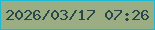 文字の大きさ：3、枠の色：1dbad6、背景の色：9bad82、文字の色：2a464b 無料ブログパーツのブログ時計