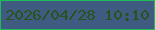 文字の大きさ：2、枠の色：1dbc57、背景の色：3f5b81、文字の色：26541c 無料ブログパーツのブログ時計