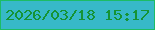 文字の大きさ：4、枠の色：1dbc65、背景の色：37b9c8、文字の色：159334 無料ブログパーツのブログ時計