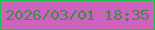 文字の大きさ：4、枠の色：1dc049、背景の色：cd63bc、文字の色：3f894d 無料ブログパーツのブログ時計