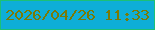 文字の大きさ：1、枠の色：1dc076、背景の色：0eaed7、文字の色：797a06 無料ブログパーツのブログ時計
