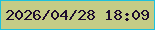 文字の大きさ：4、枠の色：1dc1dc、背景の色：c4cc86、文字の色：1d0b2f 無料ブログパーツのブログ時計