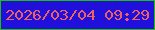 文字の大きさ：1、枠の色：1dc207、背景の色：2110db、文字の色：ec6261 無料ブログパーツのブログ時計