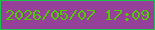 文字の大きさ：4、枠の色：1dc24c、背景の色：964199、文字の色：50c804 無料ブログパーツのブログ時計