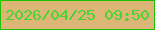 文字の大きさ：2、枠の色：1dc301、背景の色：dbb676、文字の色：4ad430 無料ブログパーツのブログ時計