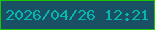 文字の大きさ：4、枠の色：1dc402、背景の色：1a5063、文字の色：05b7ae 無料ブログパーツのブログ時計