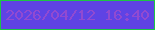 文字の大きさ：2、枠の色：1dc546、背景の色：5f43e4、文字の色：914ad1 無料ブログパーツのブログ時計