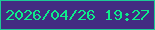 文字の大きさ：4、枠の色：1dc996、背景の色：432b82、文字の色：0eec8b 無料ブログパーツのブログ時計