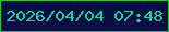 文字の大きさ：4、枠の色：1dcd2c、背景の色：030f40、文字の色：18d69b 無料ブログパーツのブログ時計