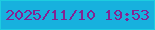文字の大きさ：1、枠の色：1dcde0、背景の色：17b1de、文字の色：842293 無料ブログパーツのブログ時計