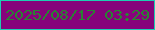 文字の大きさ：3、枠の色：1dceb2、背景の色：86037b、文字の色：298332 無料ブログパーツのブログ時計