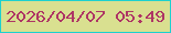 文字の大きさ：5、枠の色：1dd0cf、背景の色：d9e090、文字の色：ae3565 無料ブログパーツのブログ時計