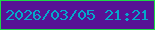 文字の大きさ：5、枠の色：1dd847、背景の色：571295、文字の色：04a9cb 無料ブログパーツのブログ時計