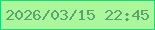 文字の大きさ：2、枠の色：1dd874、背景の色：acf79b、文字の色：59a371 無料ブログパーツのブログ時計