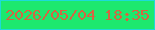 文字の大きさ：3、枠の色：1ddad8、背景の色：1de86e、文字の色：d46542 無料ブログパーツのブログ時計