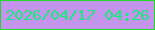文字の大きさ：1、枠の色：1ddb24、背景の色：c494ed、文字の色：19eb7b 無料ブログパーツのブログ時計