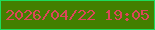 文字の大きさ：3、枠の色：1ddc5c、背景の色：437f00、文字の色：db475a 無料ブログパーツのブログ時計
