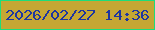 文字の大きさ：2、枠の色：1ddd7b、背景の色：c5a734、文字の色：1d35a1 無料ブログパーツのブログ時計