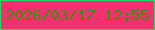 文字の大きさ：3、枠の色：1dde5f、背景の色：f23170、文字の色：3b9003 無料ブログパーツのブログ時計