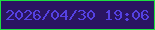 文字の大きさ：1、枠の色：1ddf42、背景の色：2a1561、文字の色：5541e2 無料ブログパーツのブログ時計