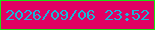 文字の大きさ：3、枠の色：1de013、背景の色：e00163、文字の色：16b7db 無料ブログパーツのブログ時計