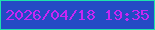 文字の大きさ：2、枠の色：1de1ad、背景の色：244ac5、文字の色：c727f3 無料ブログパーツのブログ時計