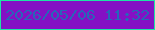 文字の大きさ：5、枠の色：1de4a5、背景の色：8411c4、文字の色：2766b9 無料ブログパーツのブログ時計