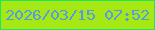 文字の大きさ：2、枠の色：1de761、背景の色：a6e813、文字の色：5599e9 無料ブログパーツのブログ時計