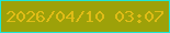 文字の大きさ：3、枠の色：1de7d8、背景の色：9da109、文字の色：dfbc17 無料ブログパーツのブログ時計