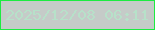 文字の大きさ：4、枠の色：1deb41、背景の色：c5cbc8、文字の色：b7e1c9 無料ブログパーツのブログ時計
